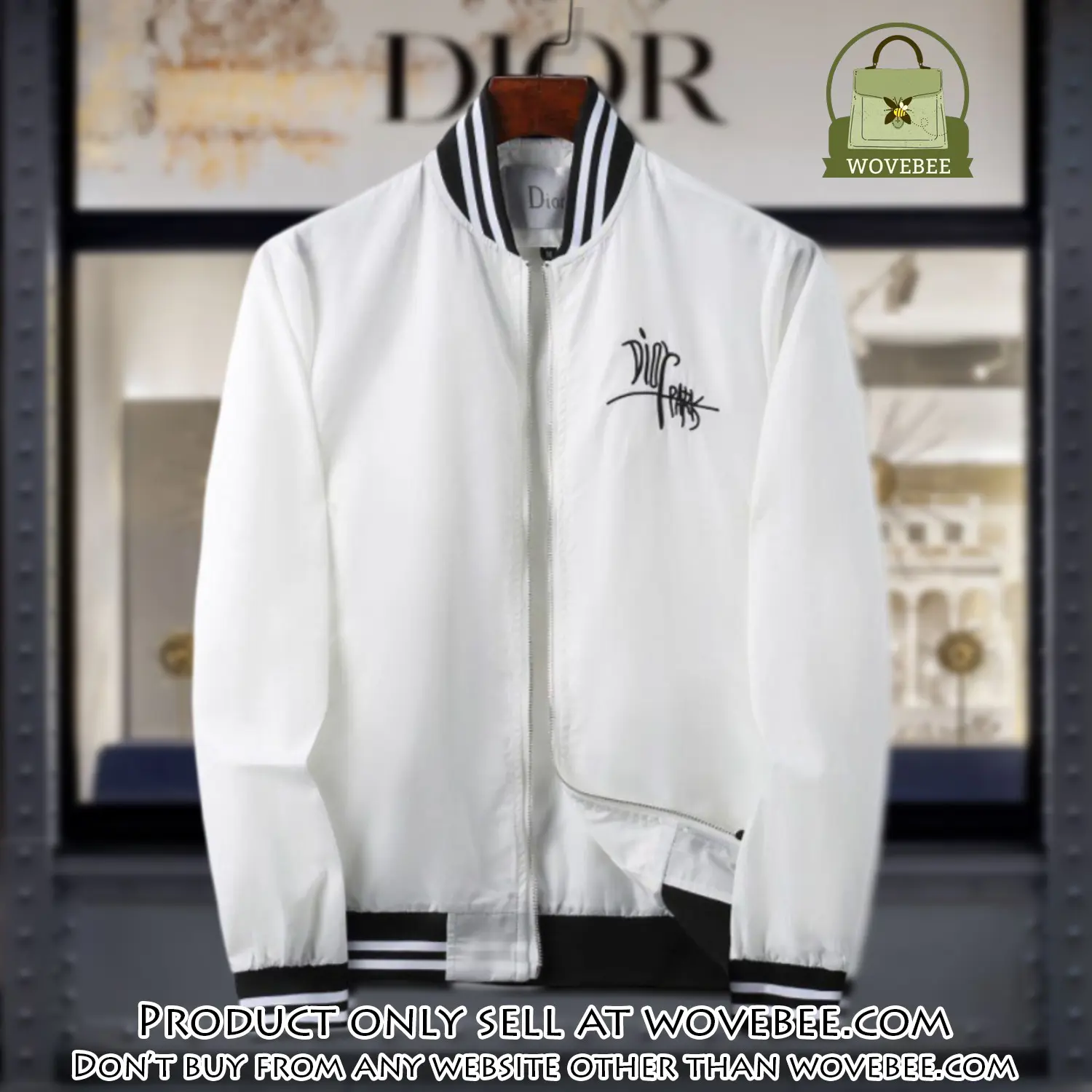 Dior luxury brand varsity zipper jacket vst1035 wvb1315259